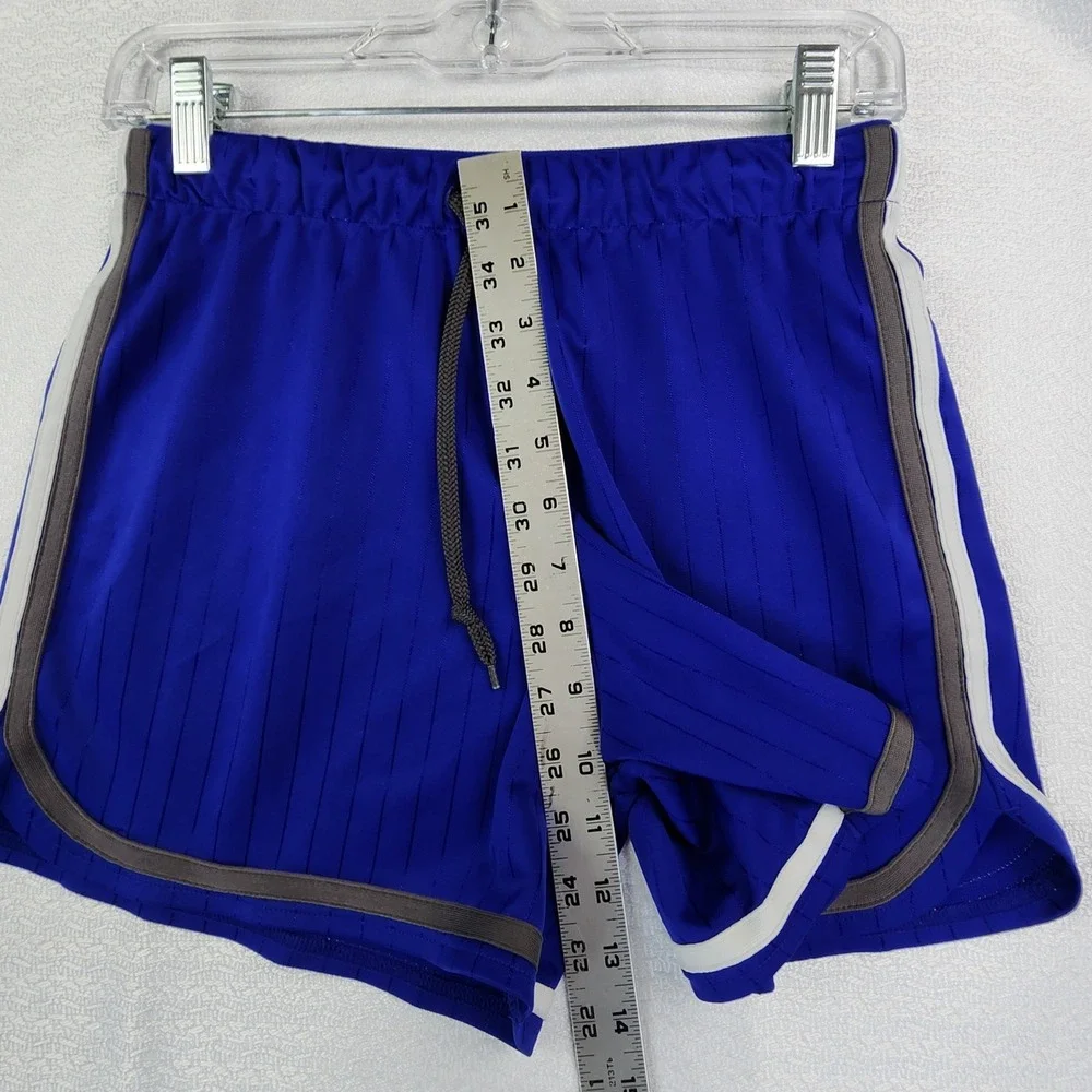 Nike Small Blue Striped Running Shorts Athletic Gym Sporty Y2K Retro Activewear